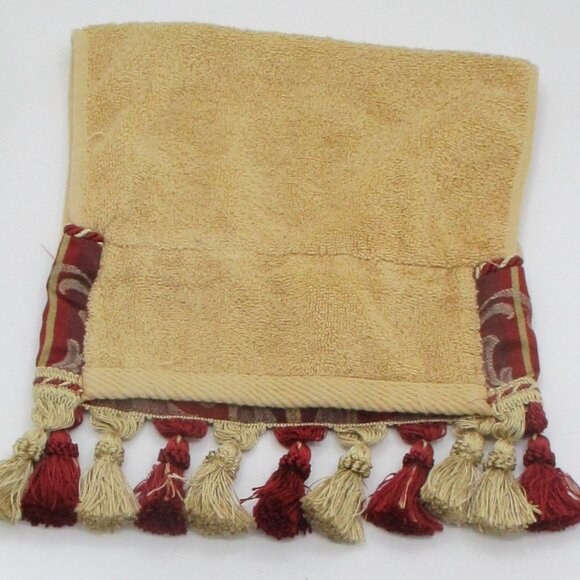 Croscill Bath Towels Set of 2 Elegant Tassels Decorative Trim 28X15 & 20x10" - Picture 3 of 5